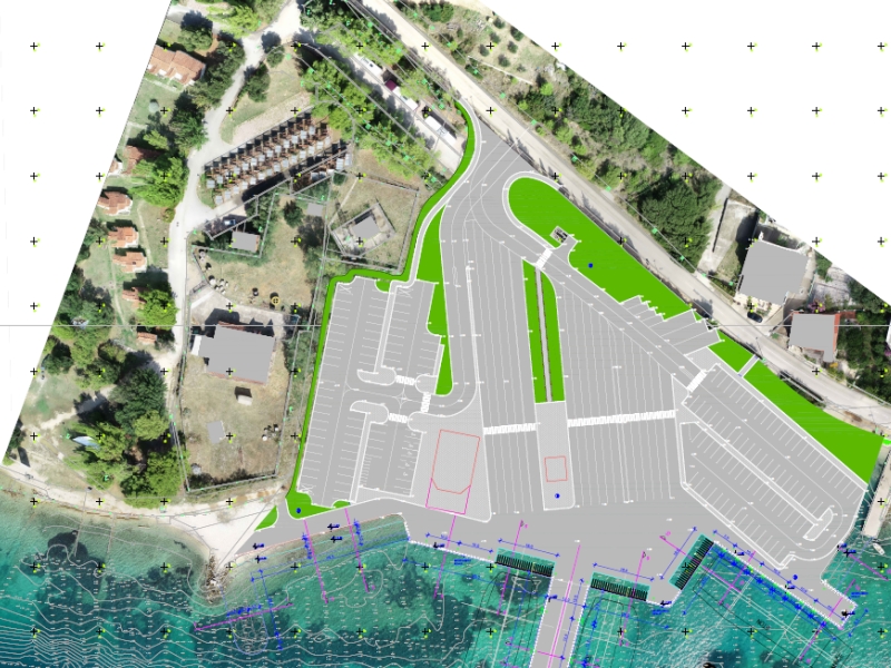 Trajektno pristanište Perna — pogled 2